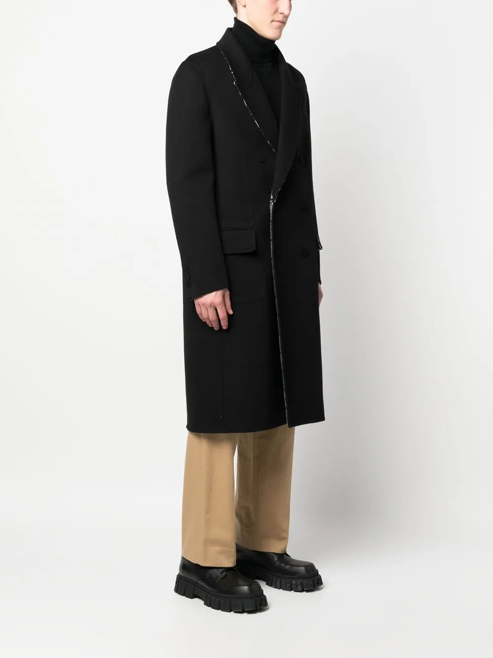 Manteaux Manteau en laine Fendi Noir Homme