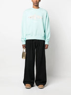 Felpe Sweatshirt Broken Shark Palm Angels Blu Homme