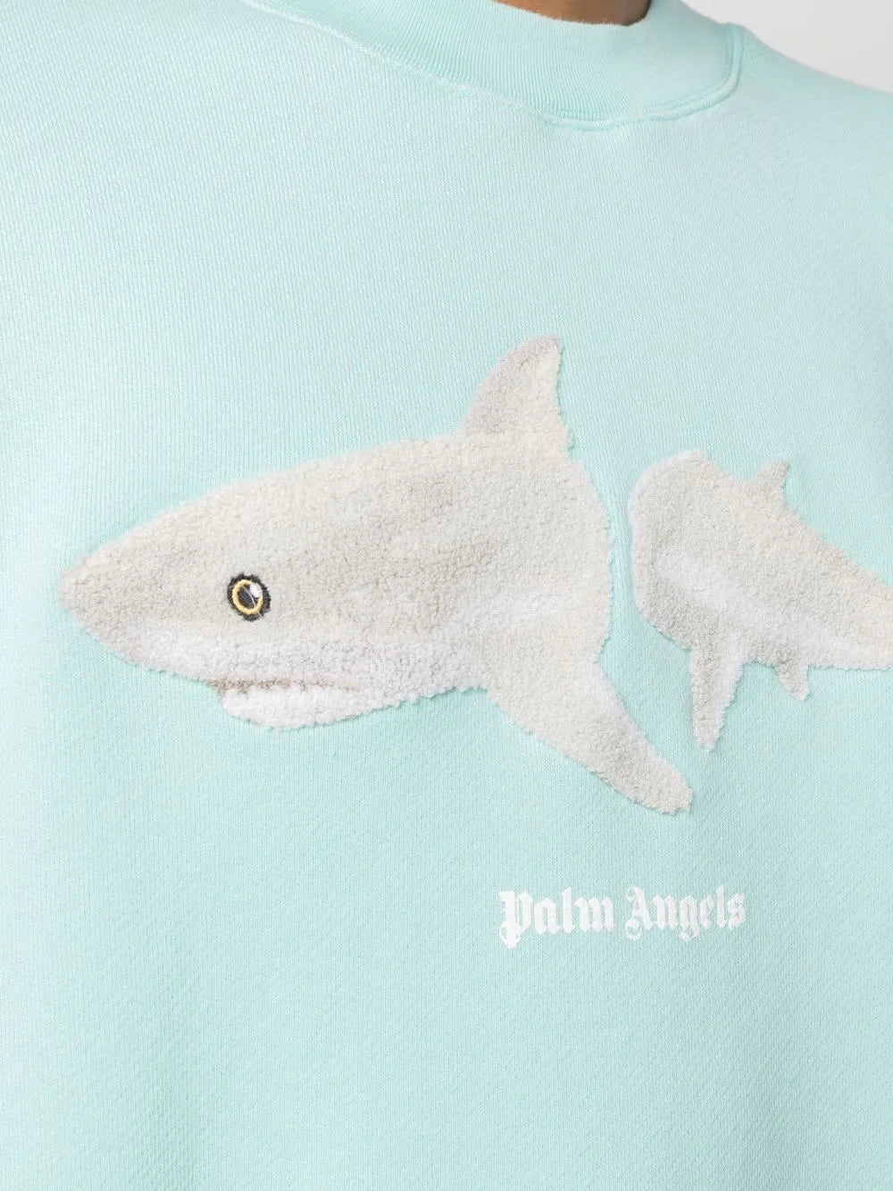 Felpe Sweatshirt Broken Shark Palm Angels Blu Homme