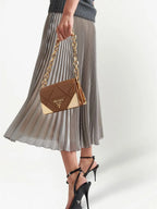 Jupes Jupe plissée Prada Argenté Femme