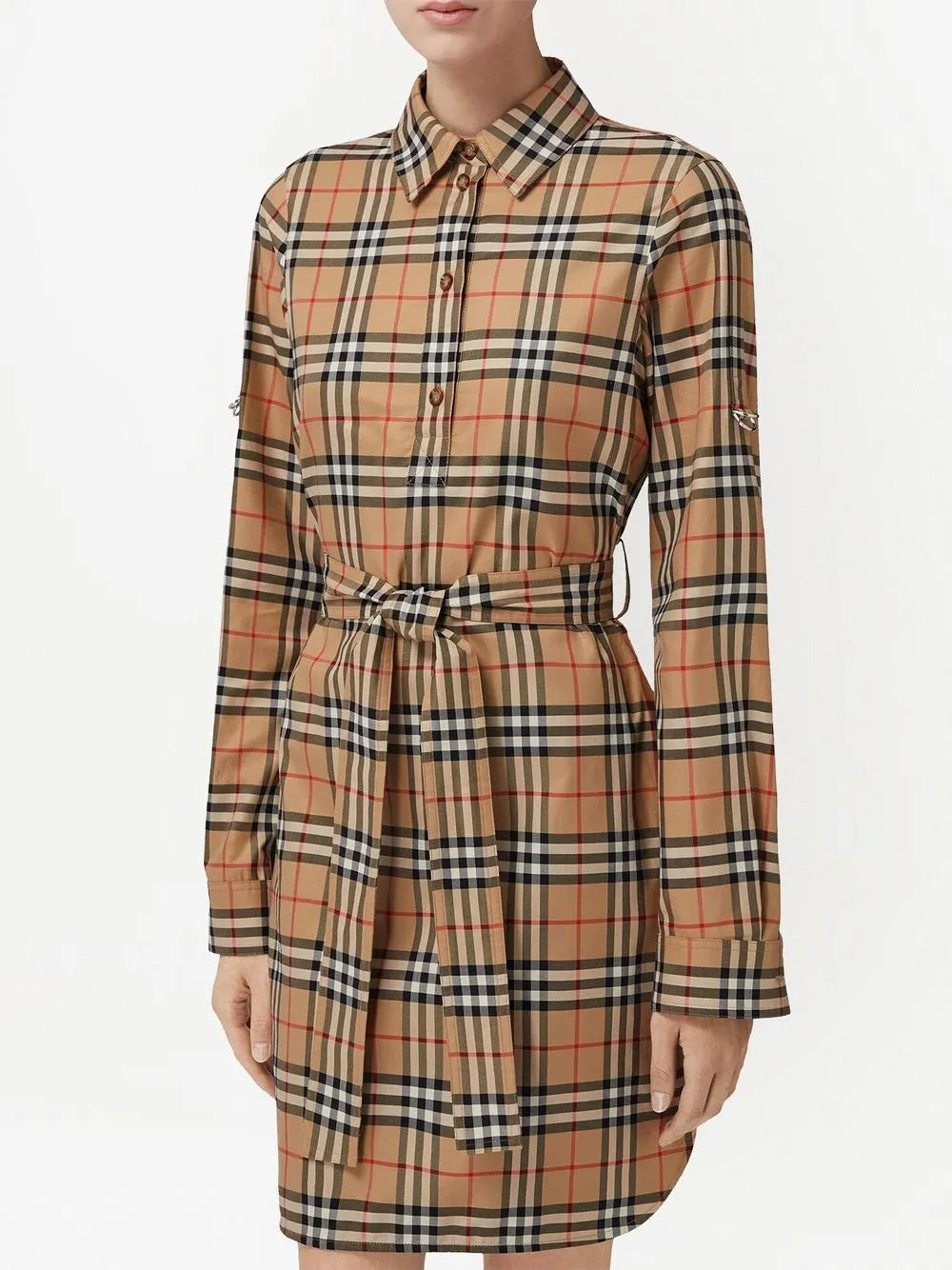 Vestidos Robe à carreaux Burberry Beige Femme