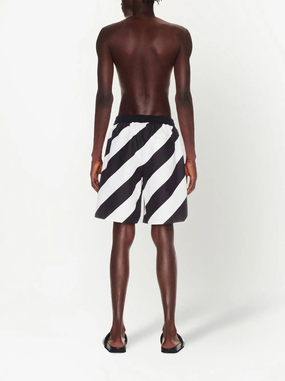 Beachwear Maillot de bain Diag Surfer Off-White Noir Homme