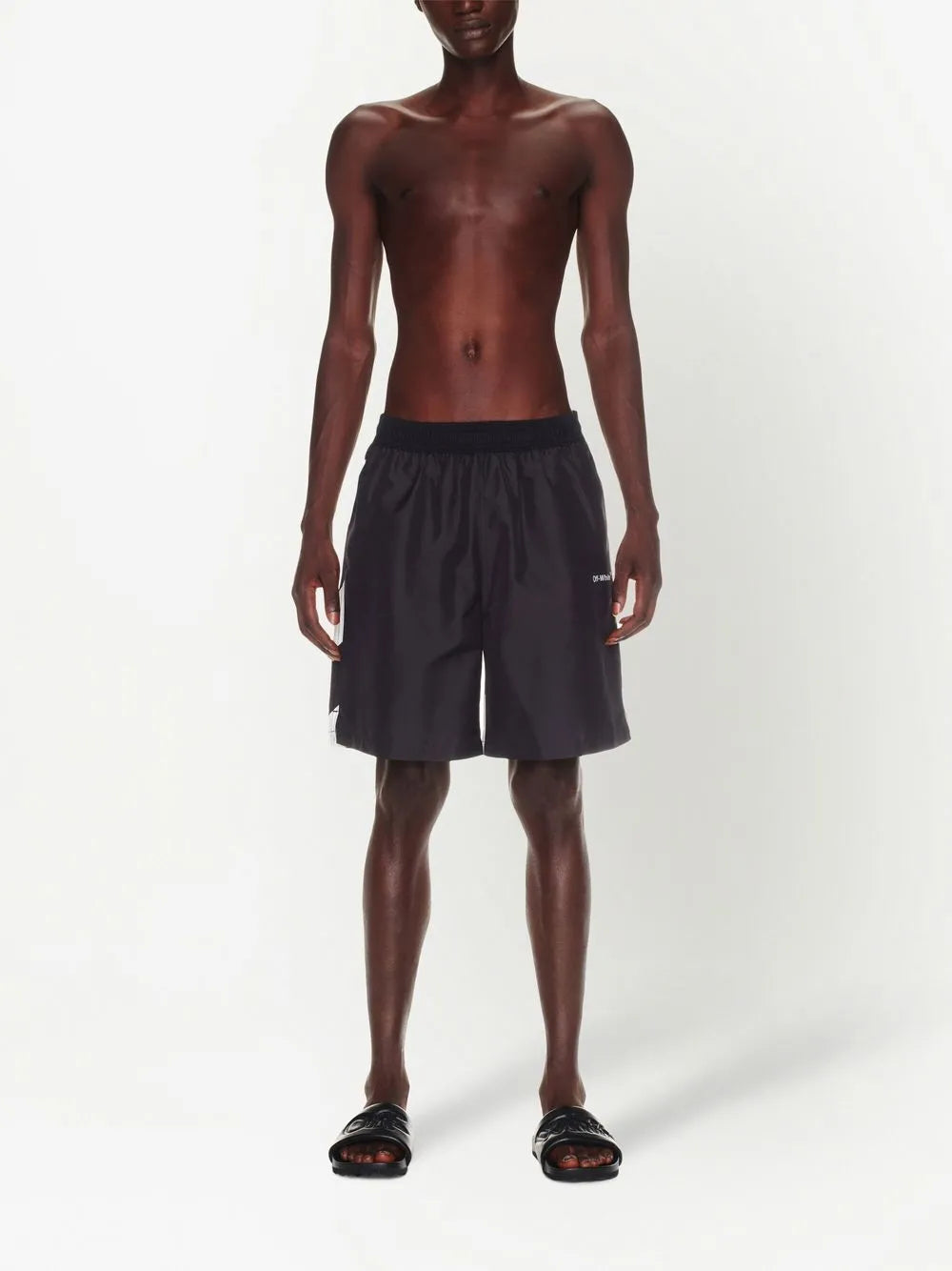 Beachwear Maillot de bain Diag Surfer Off-White Noir Homme