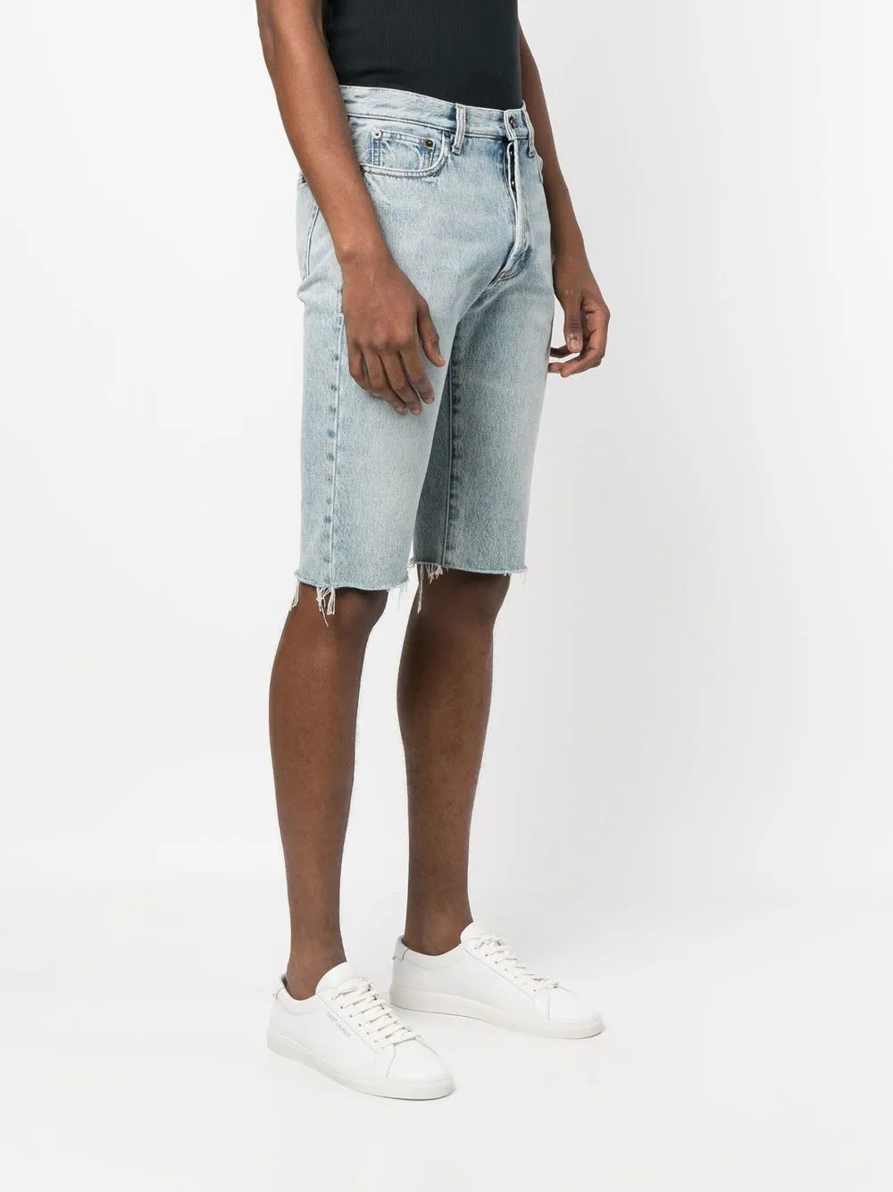 Shorts Bermuda en jeans Saint Laurent Bleu Homme