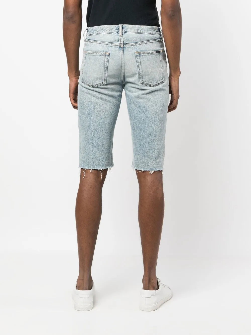 Shorts Bermuda en jeans Saint Laurent Bleu Homme