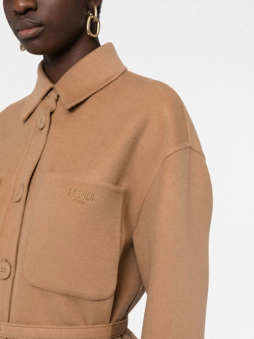 Vestes Veste en cachemire Fendi Marron Femme