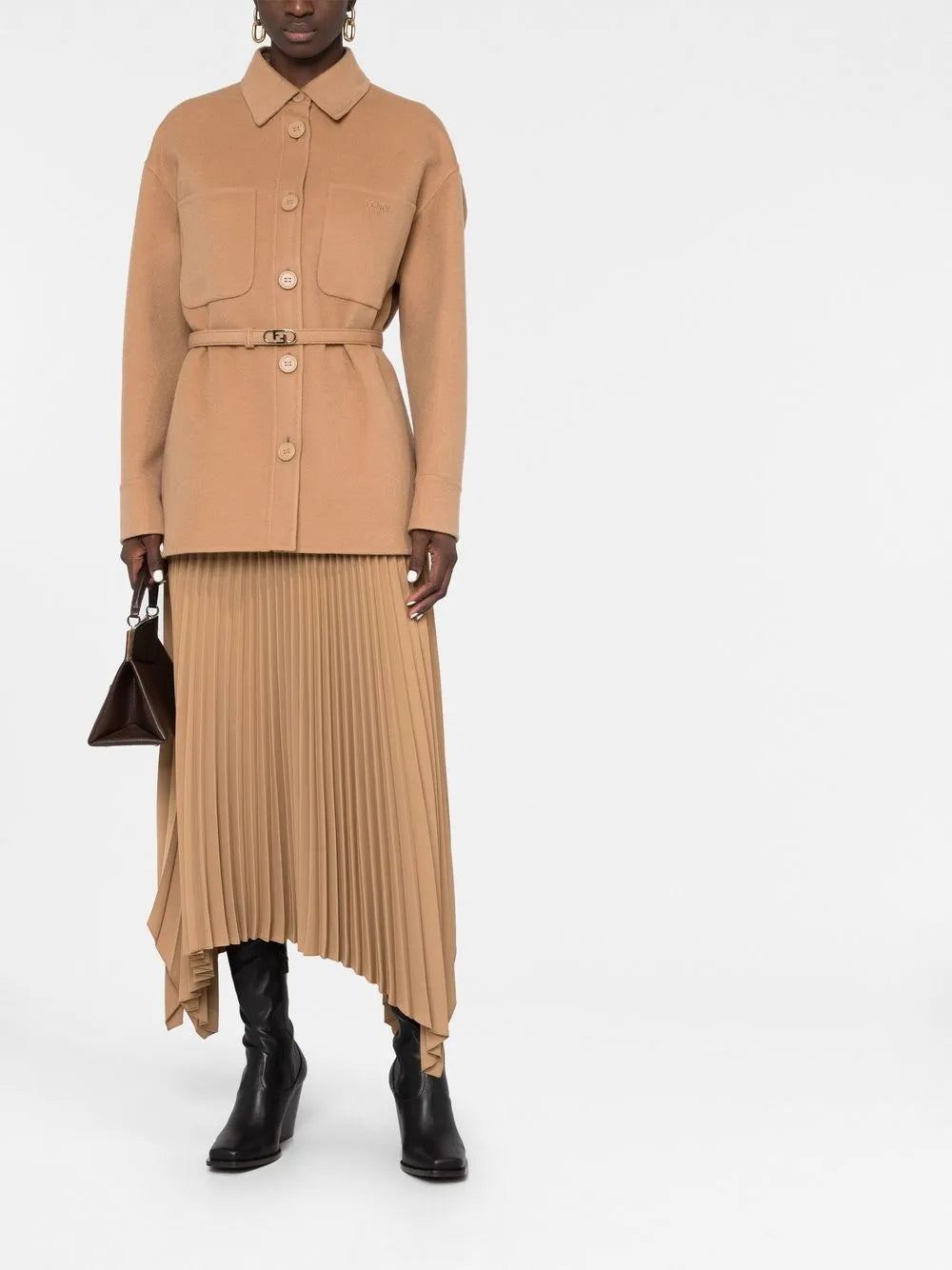 Vestes Veste en cachemire Fendi Marron Femme