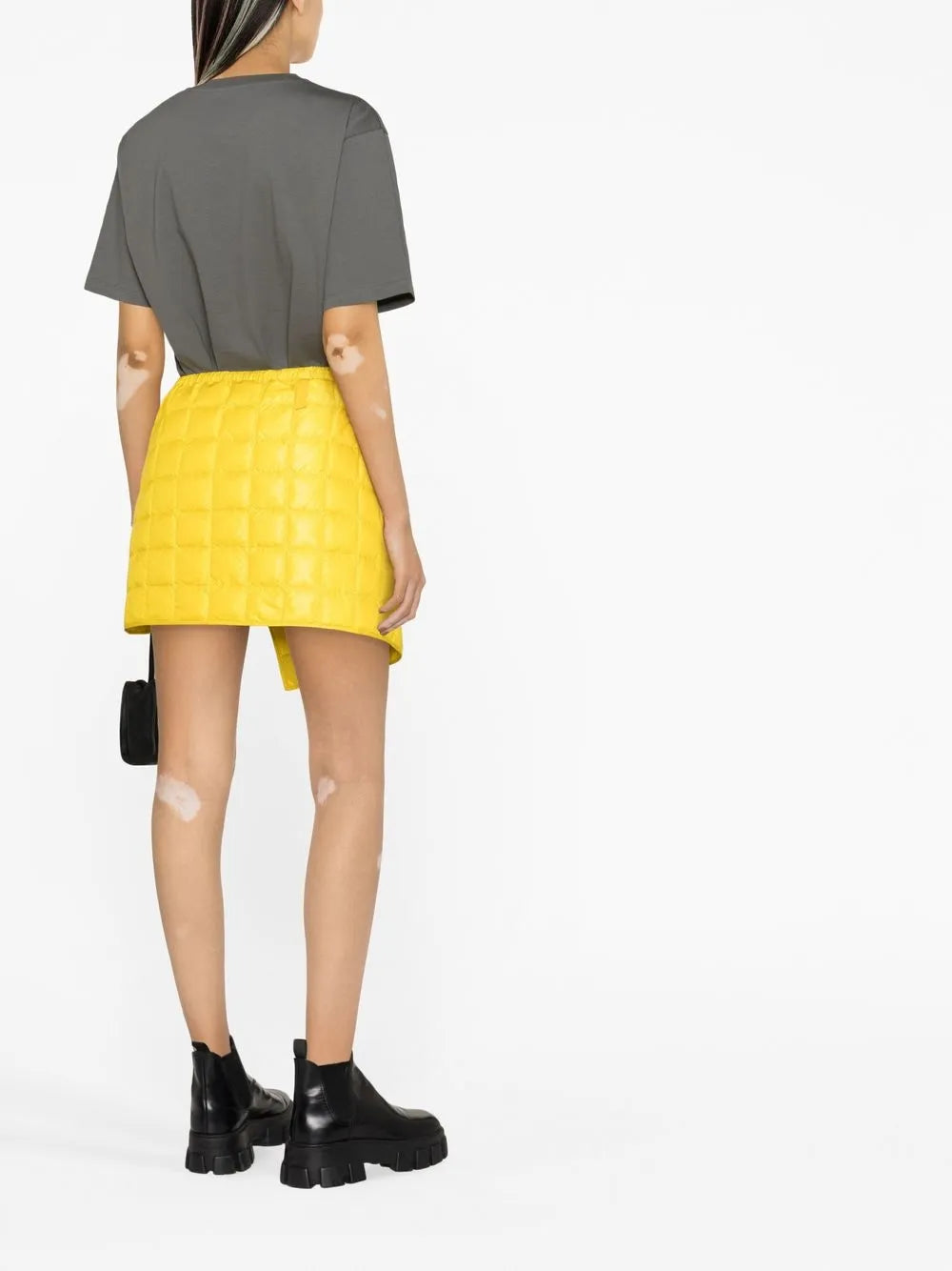 Jupes Mini-jupe matelassée Moncler Jaune Femme