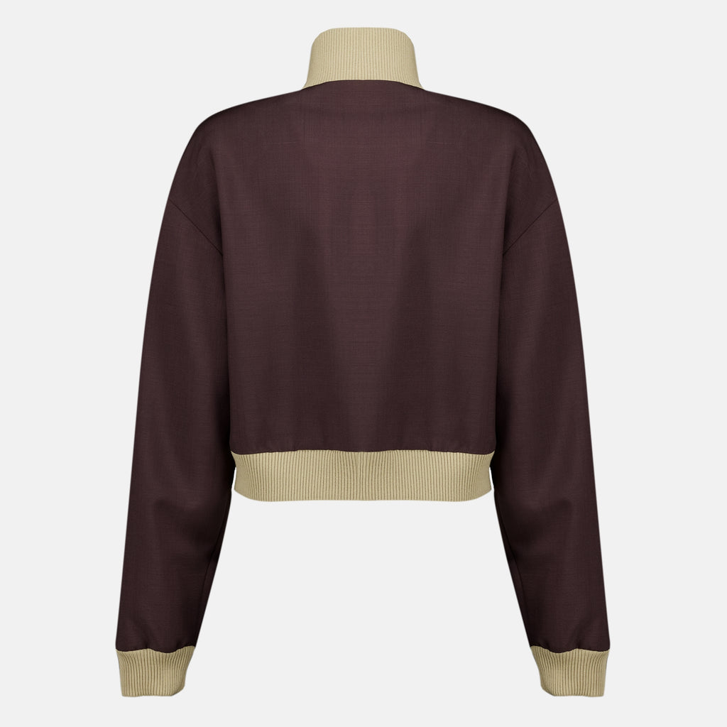 Vestes Giacca in Mohair Kid Marrone Miu Miu Marron Femme