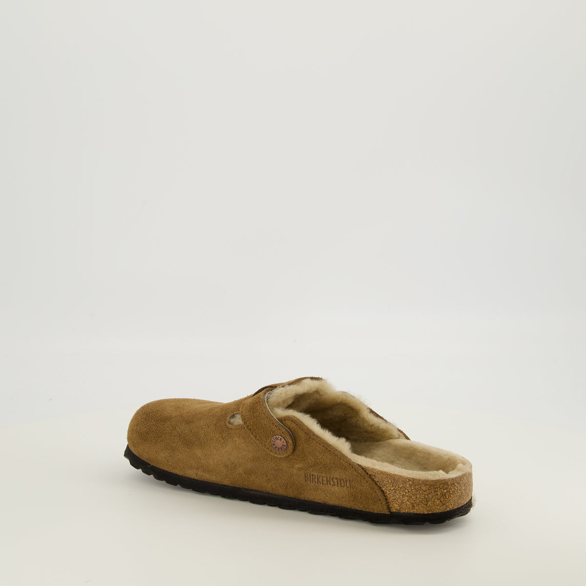 Chaussures ouvertes Mules Boston de Piel de Oveja Marrón Birkenstock Marron Unisexe