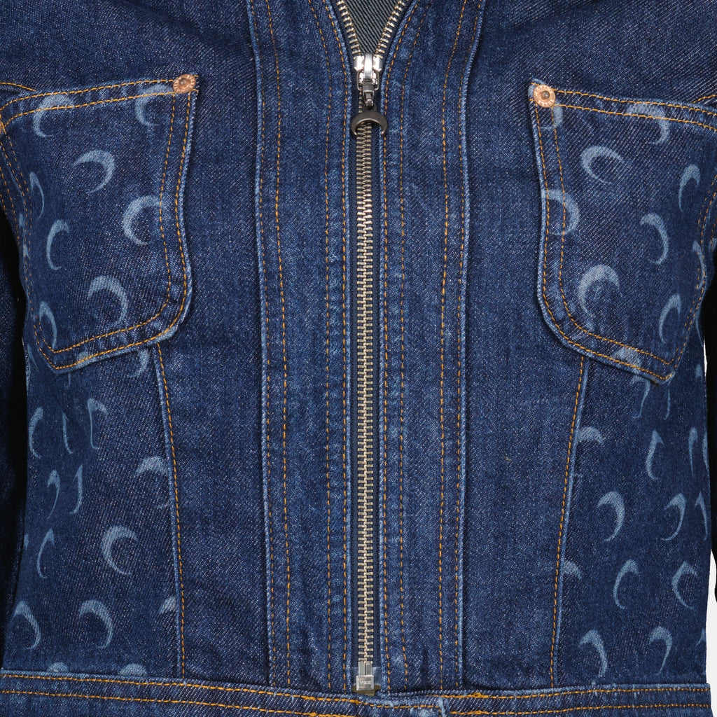 Vestes Casaco de Jean Trucker Azul Escuro Marine Serre Bleu foncé Femme