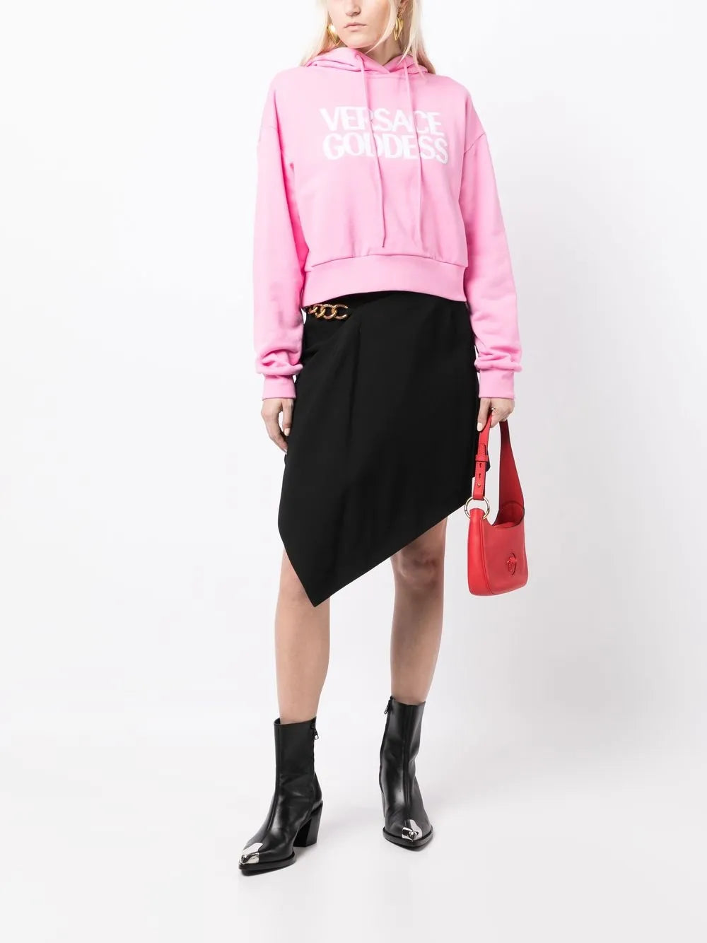 Moletons Sweat com Capuz Goddess Versace Rosa Femme