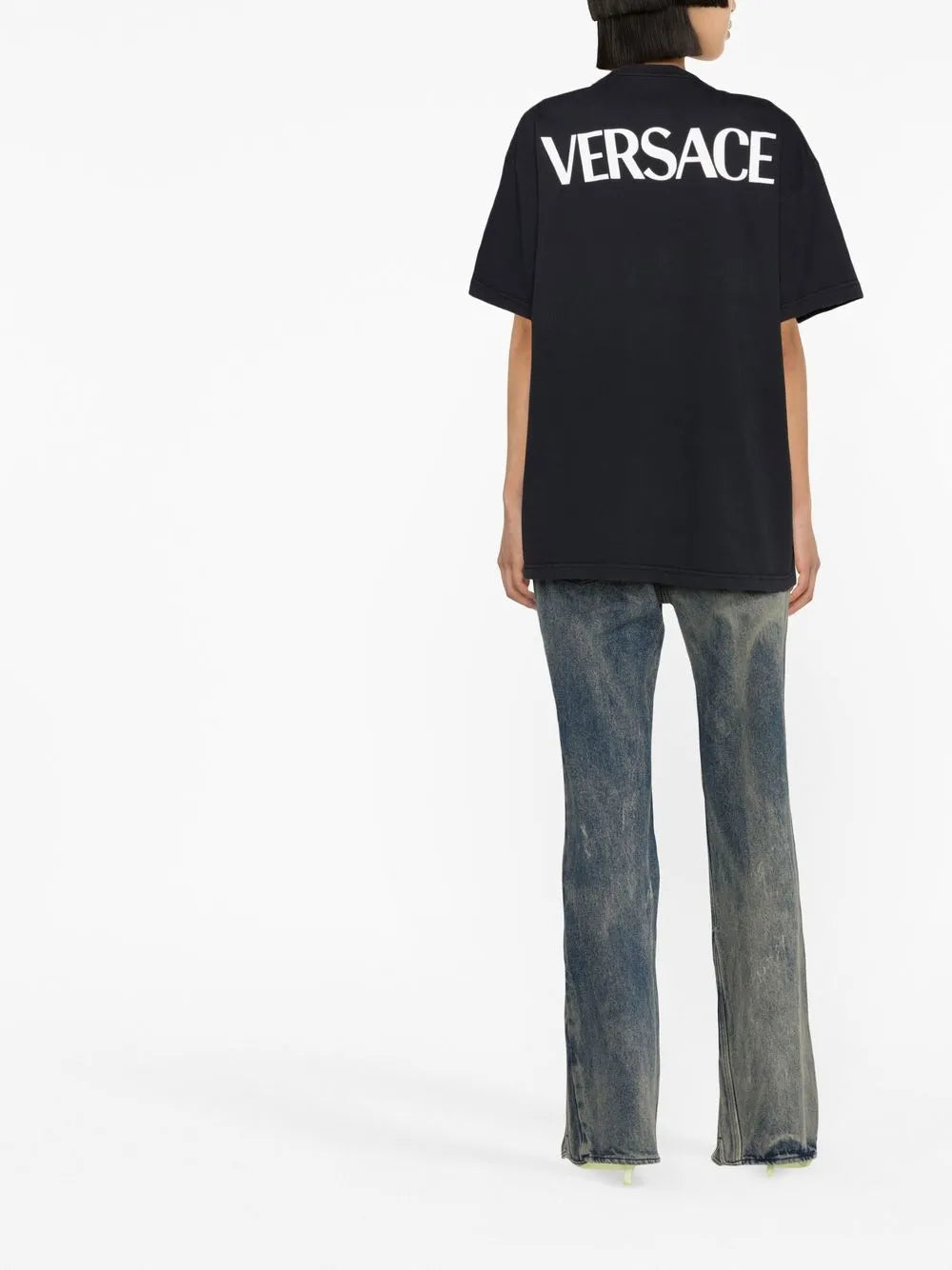 티셔츠 T-shirt Versace Goddess Versace 검은색 Femme