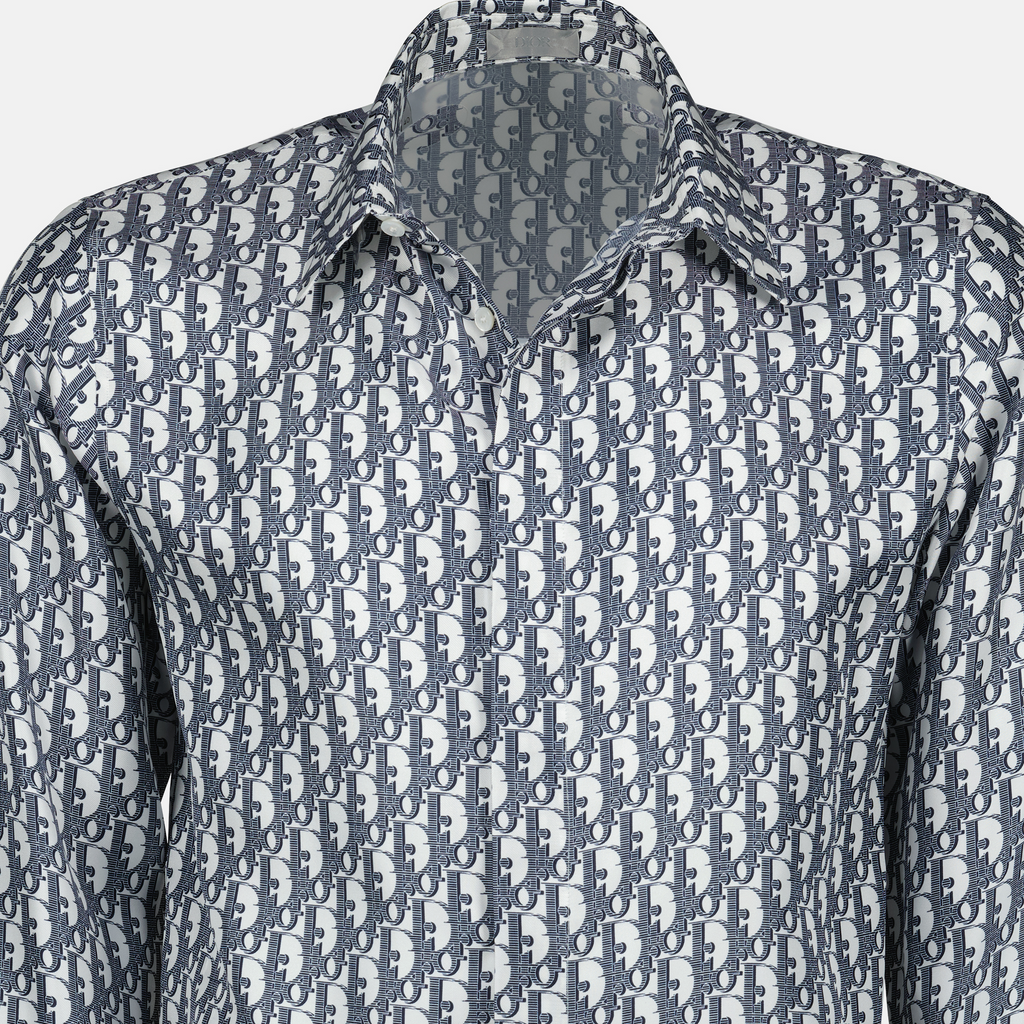 Camisas Camisa Dior Oblique Dior Azul escuro Homme