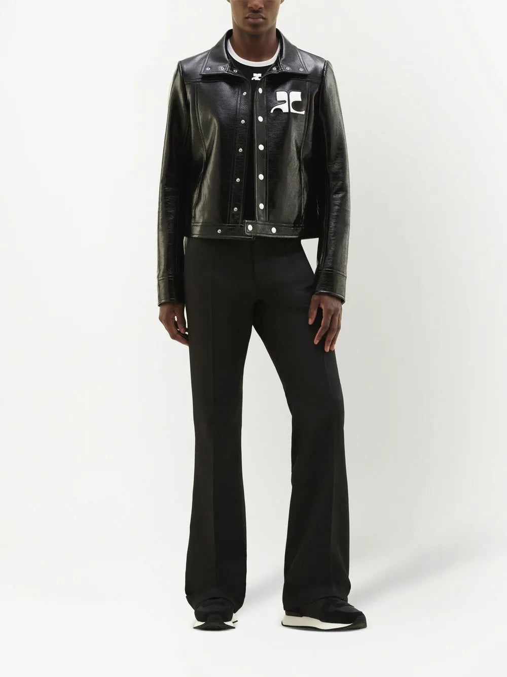 Vestes Blouson Vinyle Réédition Courrèges Noir Homme