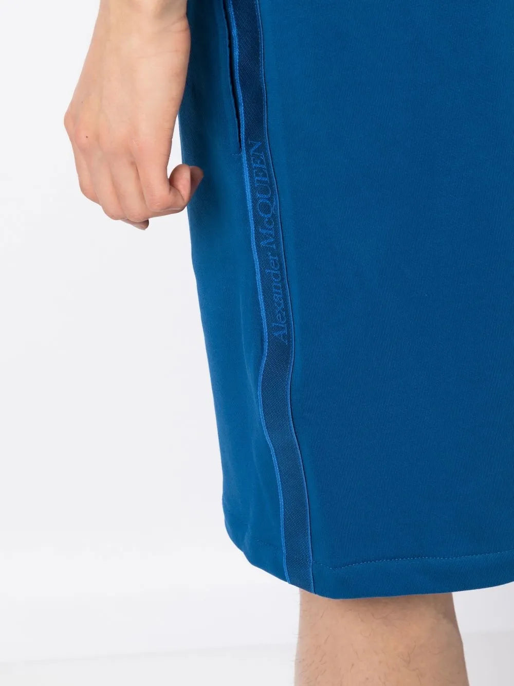 Shorts Logo-Band-Shorts Alexander McQueen Blau Homme