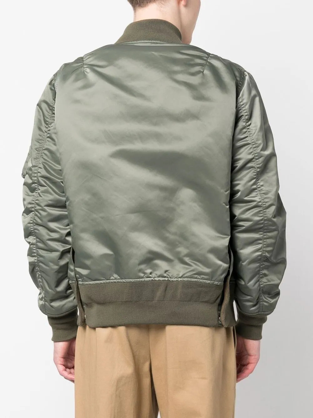 Jackets Nylon Twill Bomber Sacai Khaki Homme