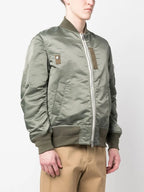 Jackets Nylon Twill Bomber Sacai Khaki Homme