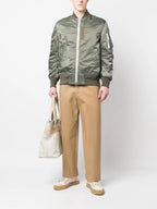Jackets Nylon Twill Bomber Sacai Khaki Homme