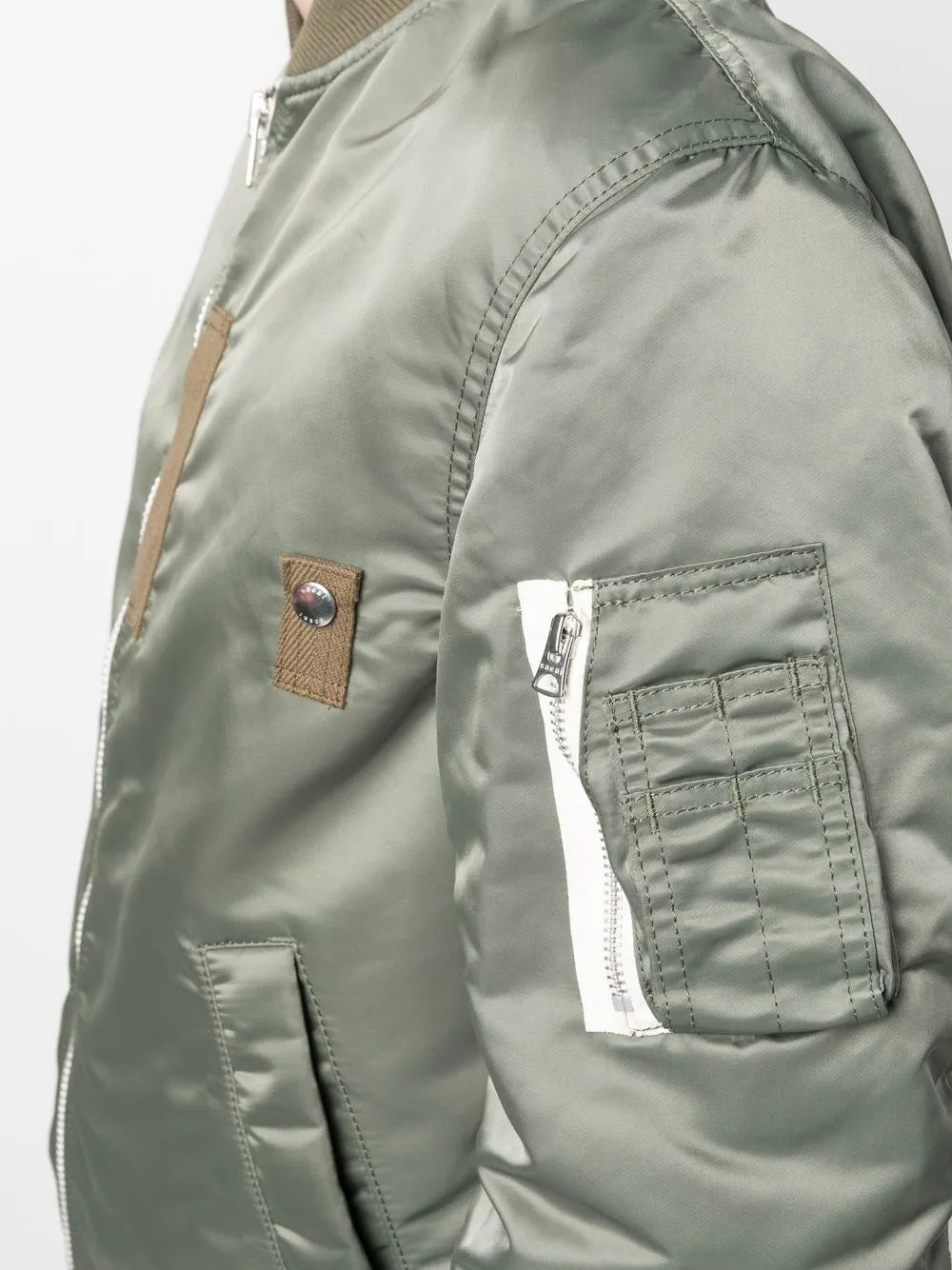 Jackets Nylon Twill Bomber Sacai Khaki Homme