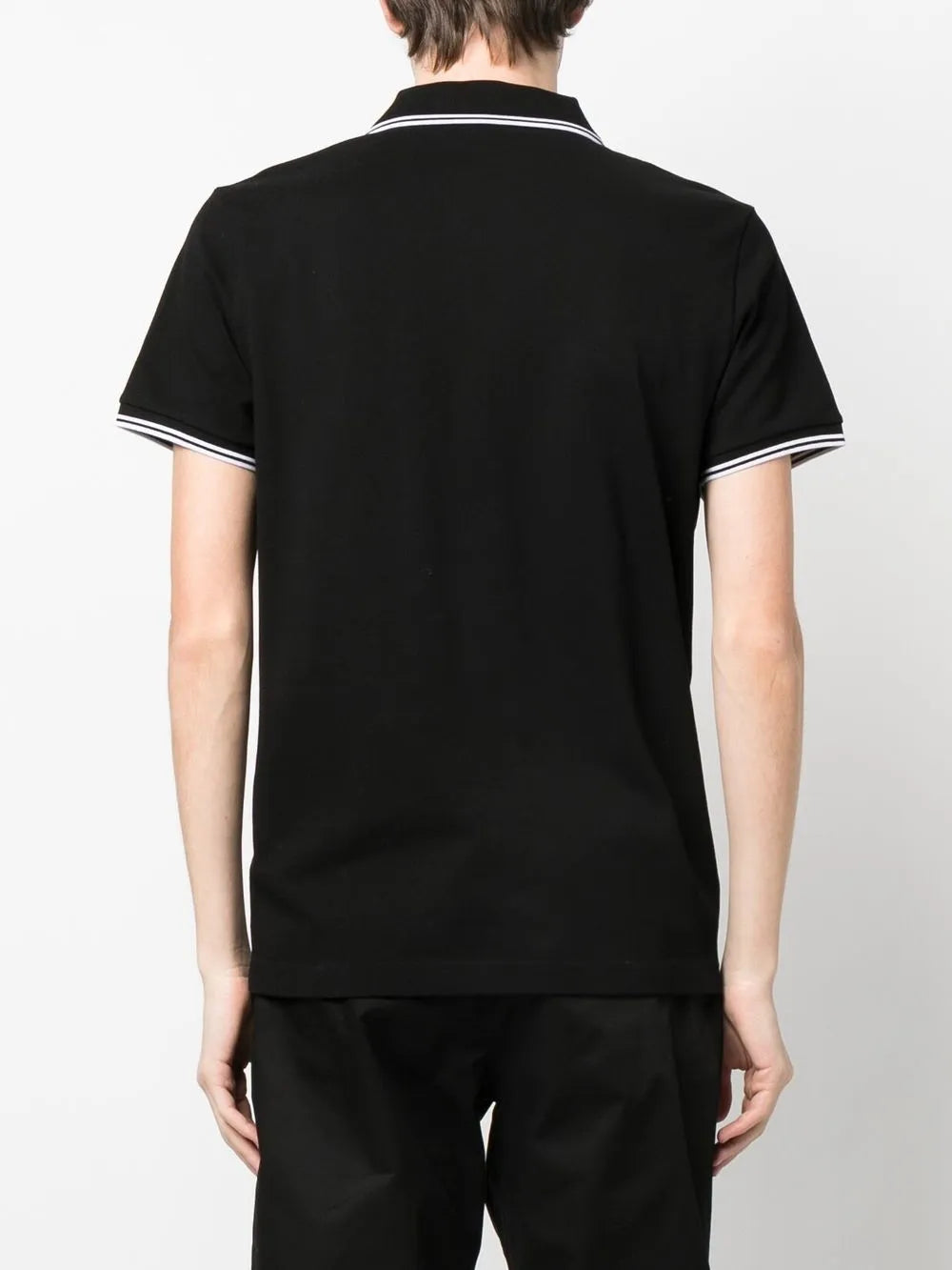 Polos Polo con Piping Moncler Negro Homme