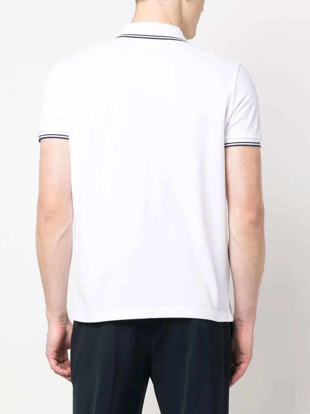 Polos Polo con Ribete Moncler Blanco Homme