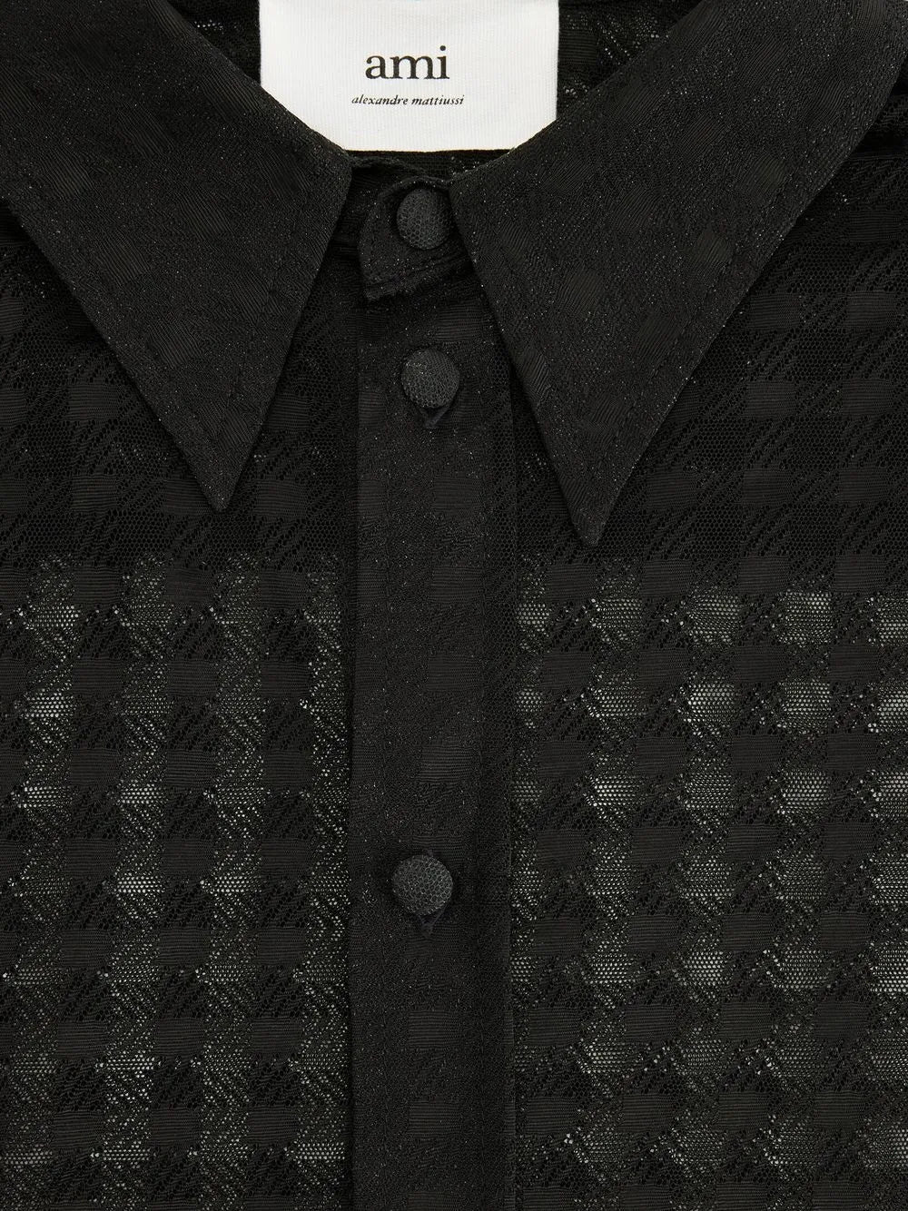 Hemden Vichy Hemd Ami PARIS Schwarz Femme