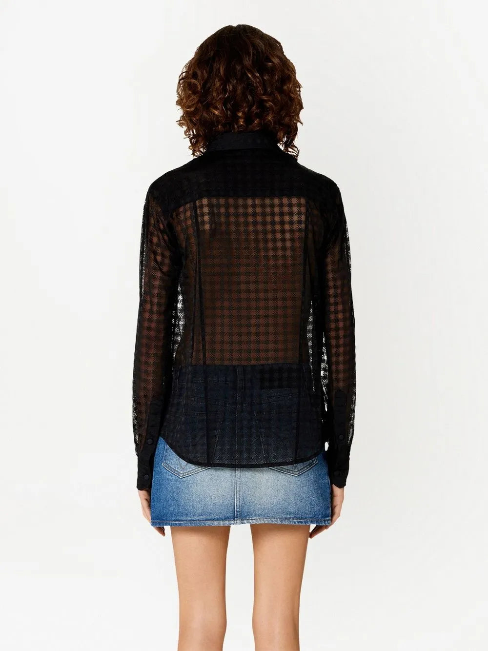 Hemden Vichy Hemd Ami PARIS Schwarz Femme