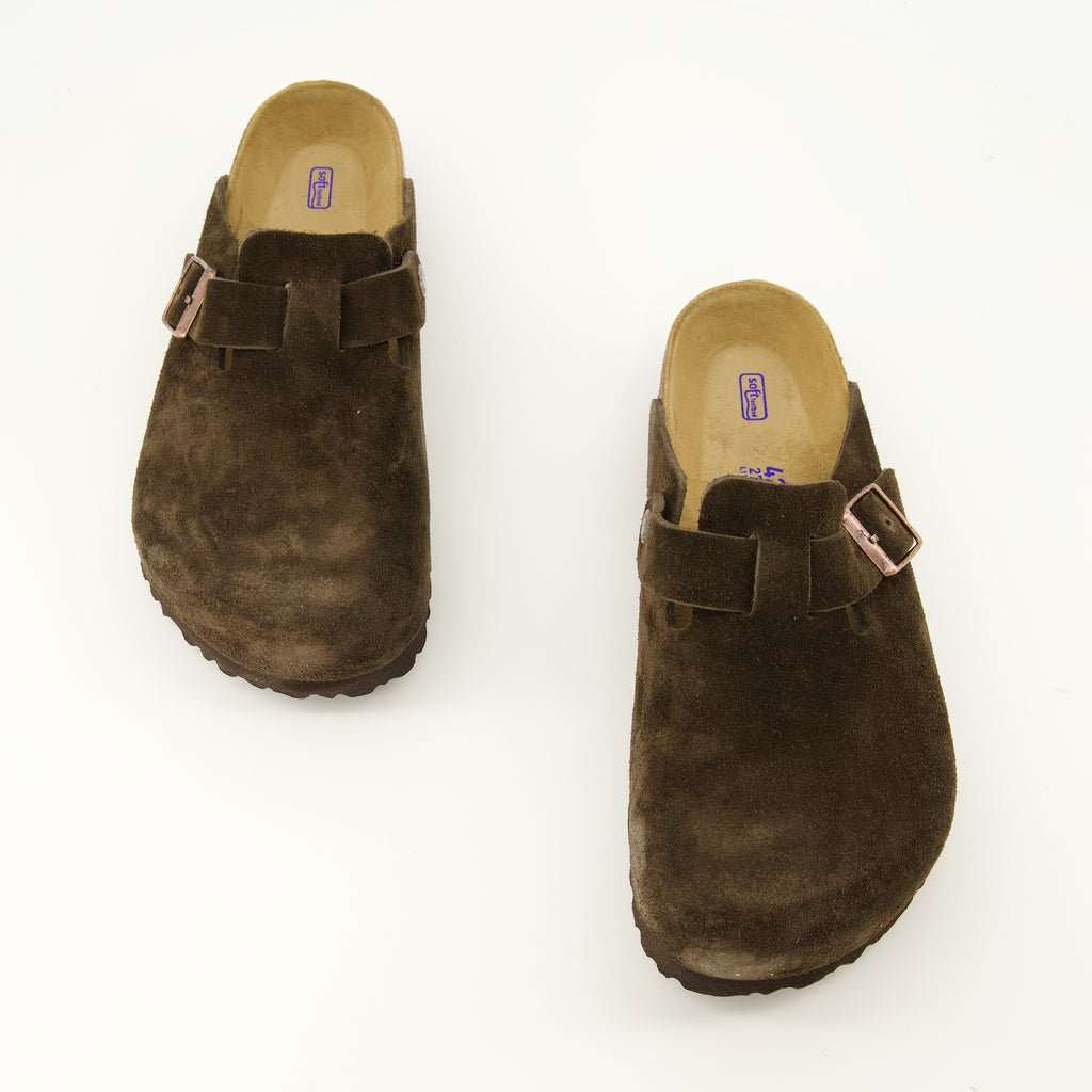 Chaussures ouvertes Mules Boston Marrons Birkenstock Marron Unisexe