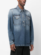 Camisas Camisa de Denim Alexander McQueen Azul Homme