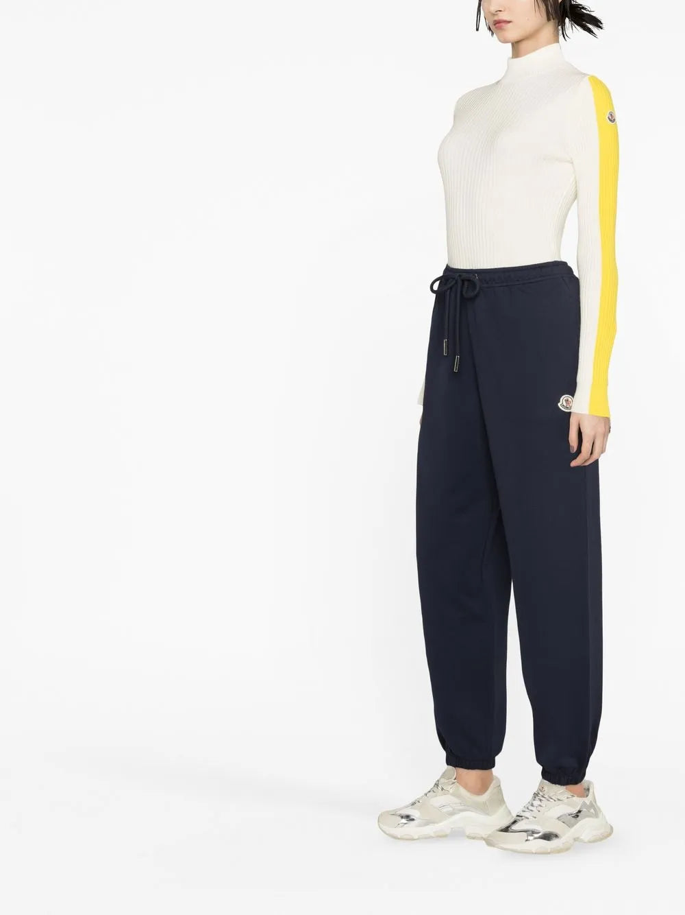 Malhas Pulôver T-Neck Moncler Bege Femme