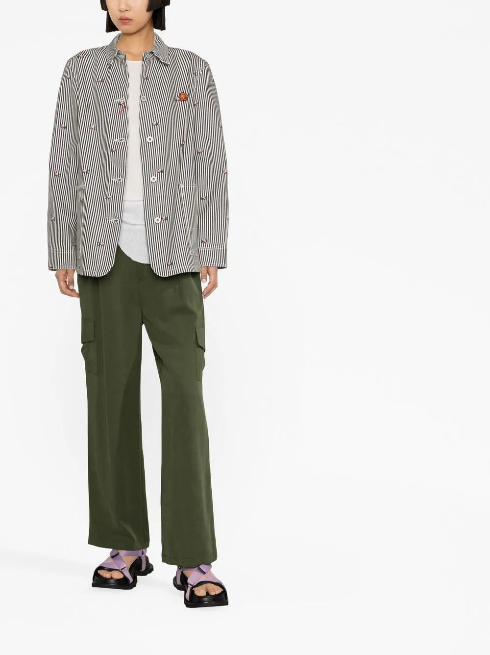 Jaquetas Camisa Kenzo Pixels Kenzo Azul Femme