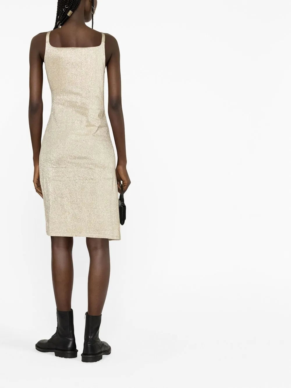 Robes Robe drapée en lurex Rabanne Doré Femme