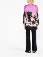 Top Top Stampato Palm Angels Viola Femme