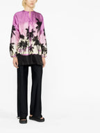 Top Top Stampato Palm Angels Viola Femme
