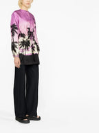 Top Top Stampato Palm Angels Viola Femme