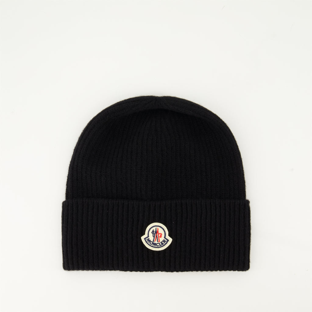 Chapéus, bonés e gorros Gorro de Lã e Cachemira Moncler Preto Homme