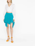 Saias Saia de Seda Versace Azul Femme
