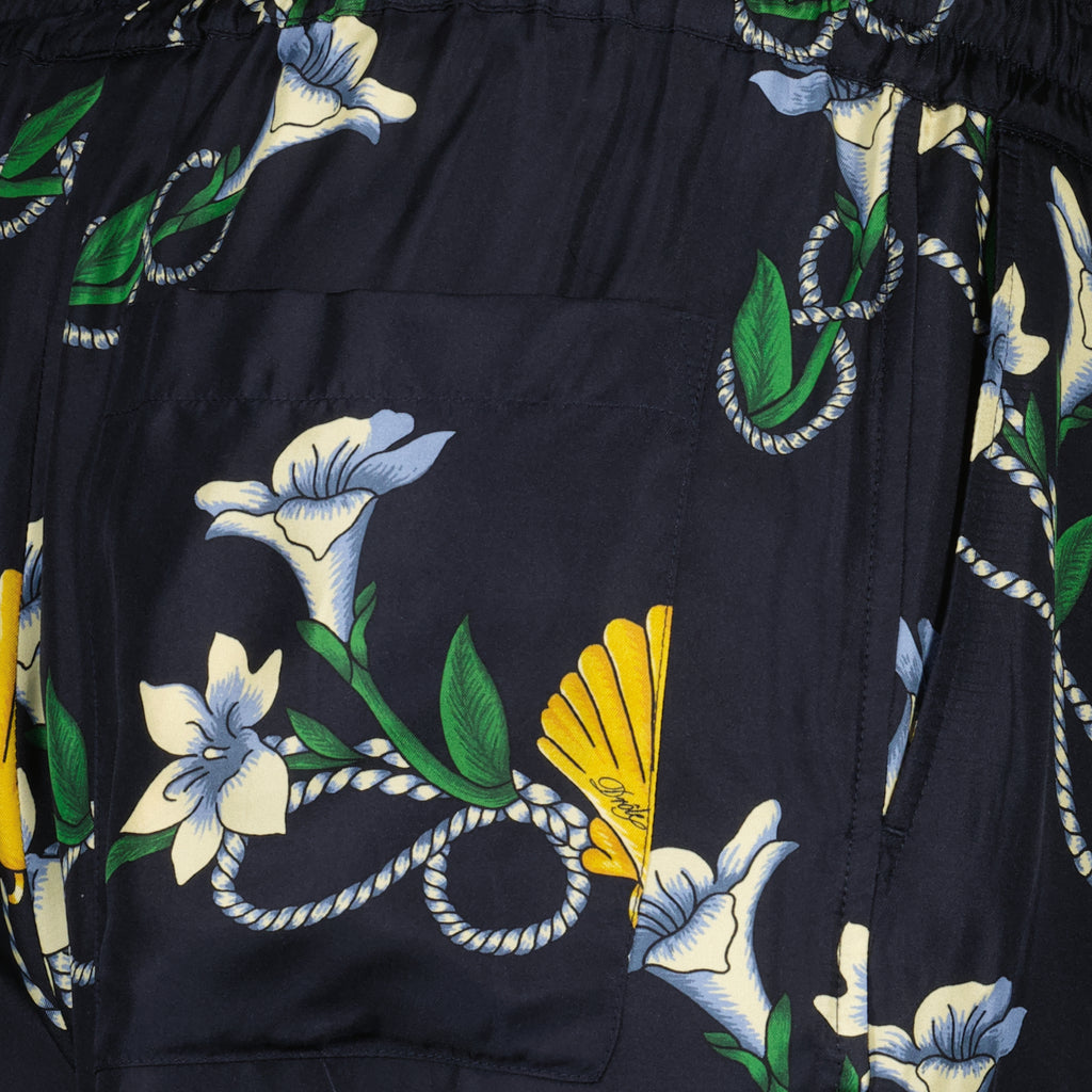 Drole De Monsieur 남성용 해양 블루 실크 숏 쉘 이미지 - 2026 봄/여름 시즌 - 상세 보기 2