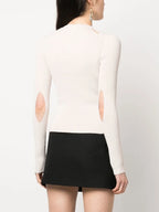 Knitwear Ribbed Cardigan Fendi Beige Women