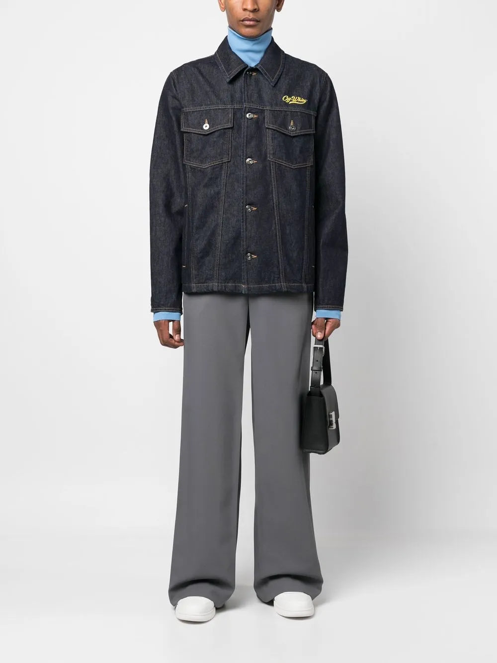 Chemises Veste en jean Wave Off Off-White Bleu foncé Homme