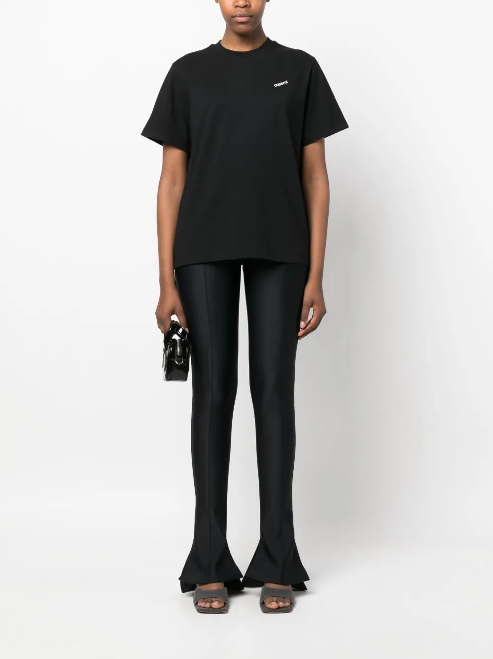 T-shirt T-shirt con logo Coperni Nero Femme