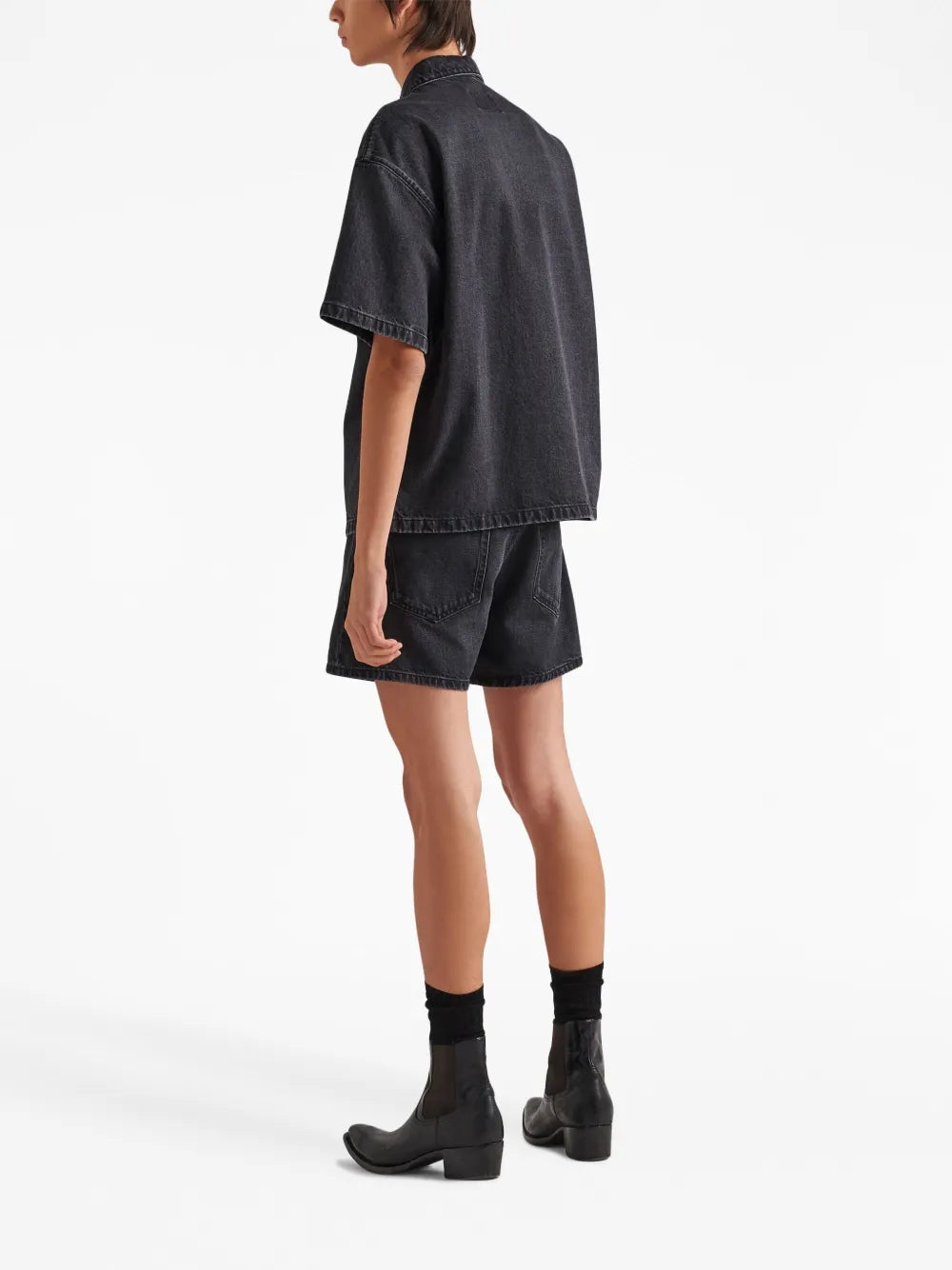 Camisas Camisa de Denim Prada Preto Homme