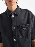 Camisas Camisa de Denim Prada Preto Homme