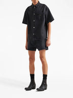 Camisas Camisa de Denim Prada Preto Homme