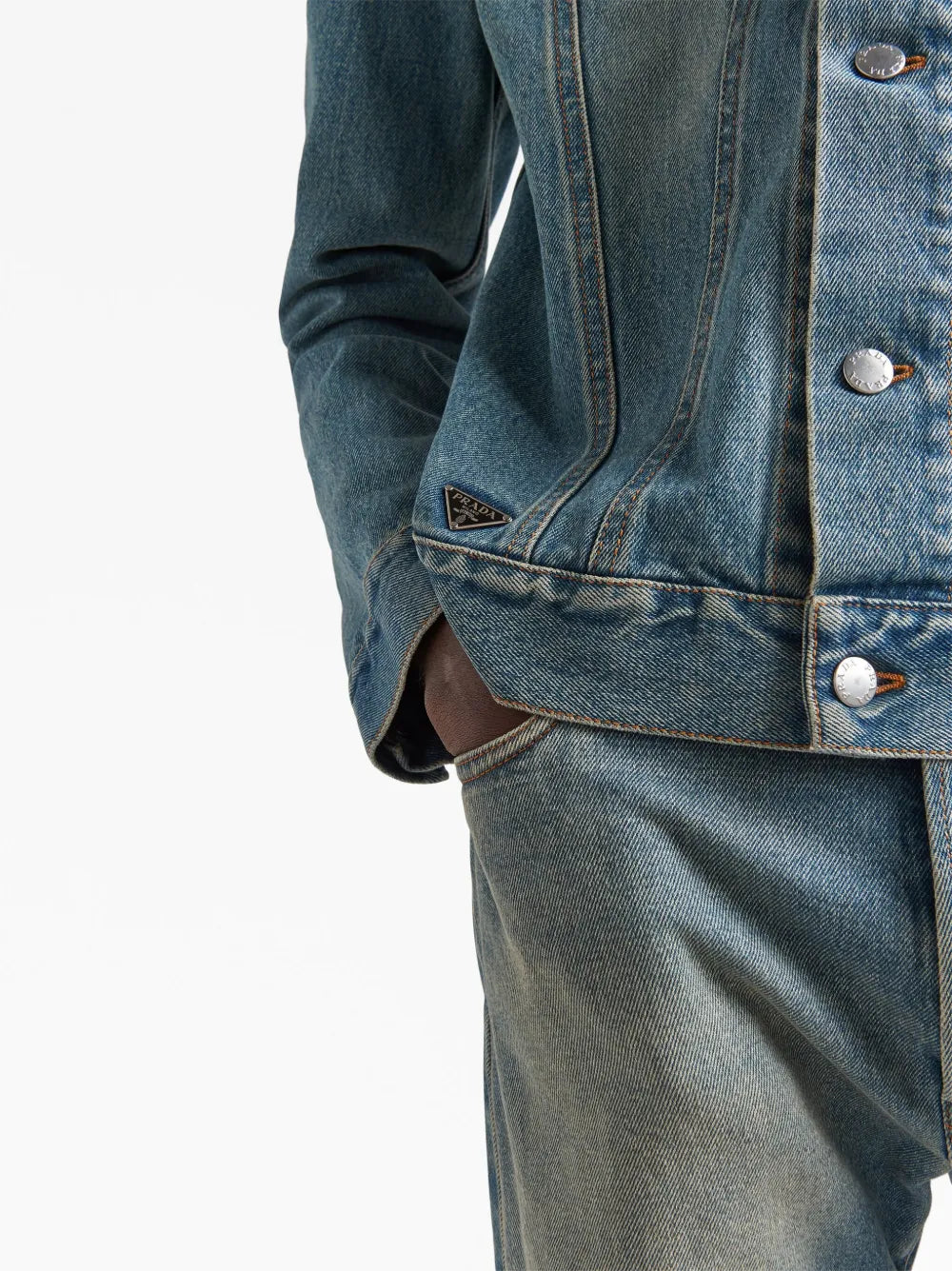Vestes Veste en jean Prada Bleu Homme