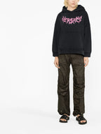 Sweatshirts Hoodie à logo Versace Noir Femme