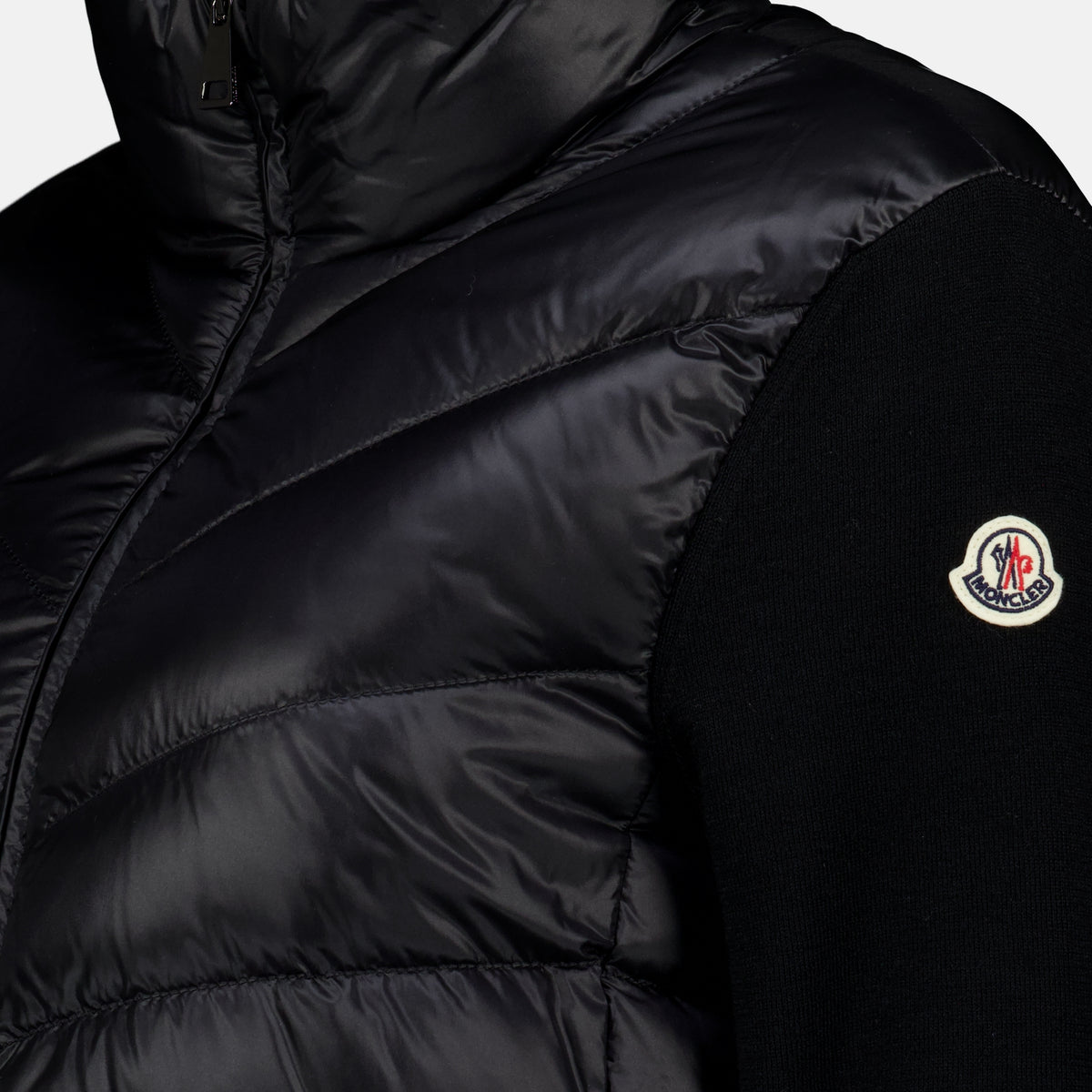 Vestes Cardigan bi-matière noir Moncler Noir Femme