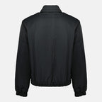 Image of the AMI grey heart zip-up jacket by Ami PARIS for Men - Fall-Winter 2025 - Back View