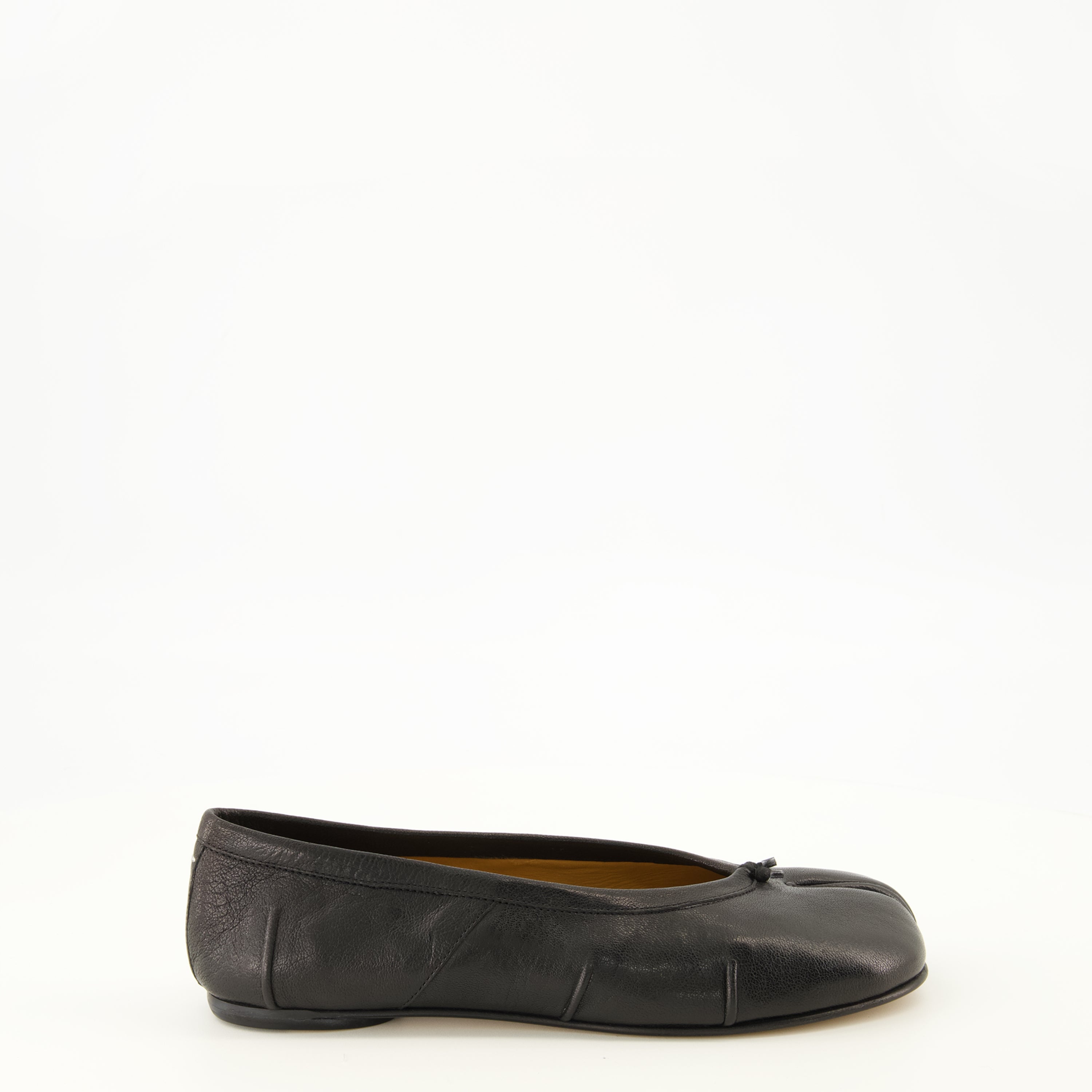 Chaussures plates Sapatilhas Tabi Pretas em Couro Maison Margiela Noir Femme